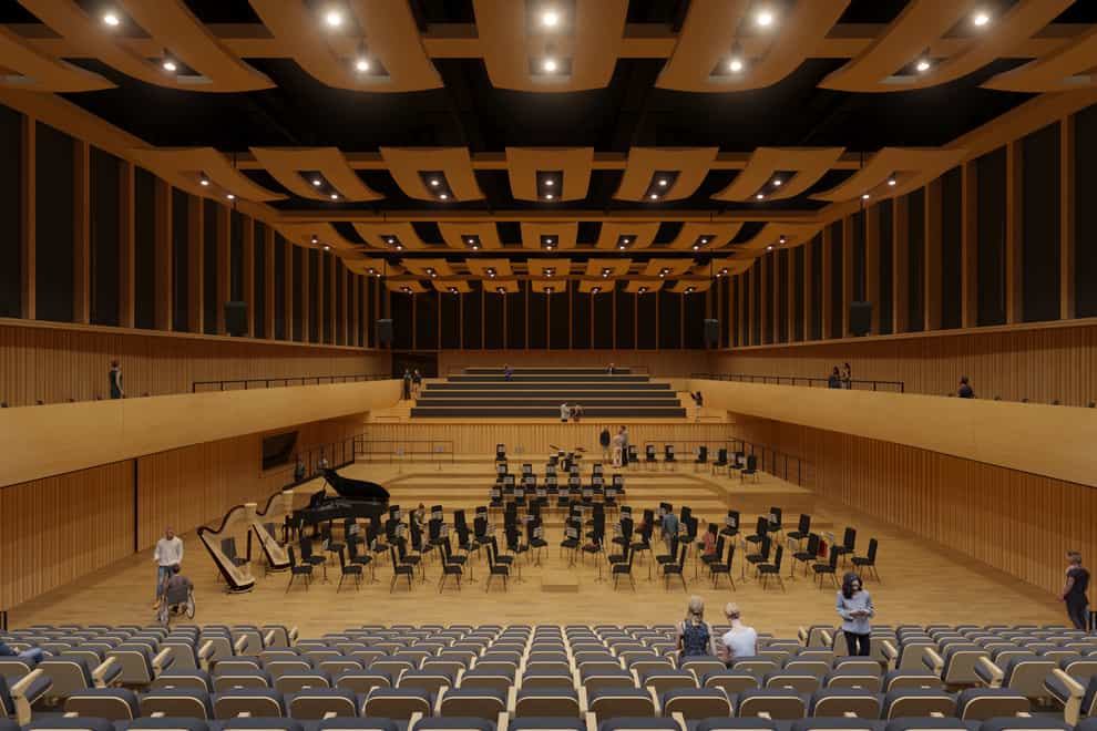 A rendering image of the planned BBC music studios (Flanagan Lawrence/BBC/PA)