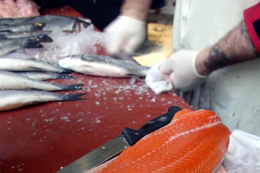 The volume and value of Scottish salmon sold in the UK increased in 2021 (PA)