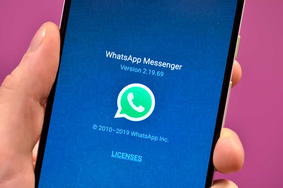 The messages were allegedly sent on WhatsApp (Nick Ansell/PA)