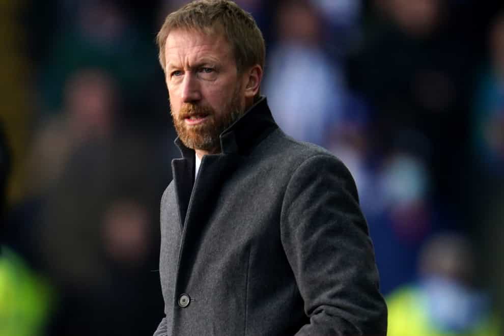 Graham Potter saw his Brighton side lose at Old Trafford in midweek after being reduced to 10 men (Nick Potts/PA)