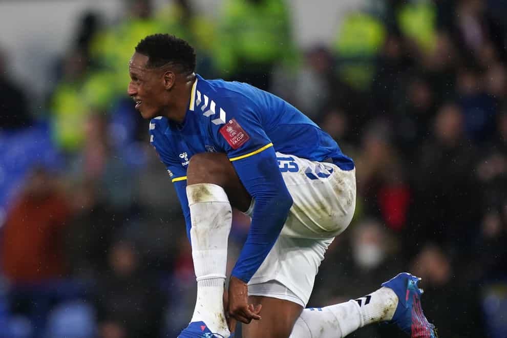 Everton’s Yerry Mina was injured at Newcastle (Peter Byrne/PA)
