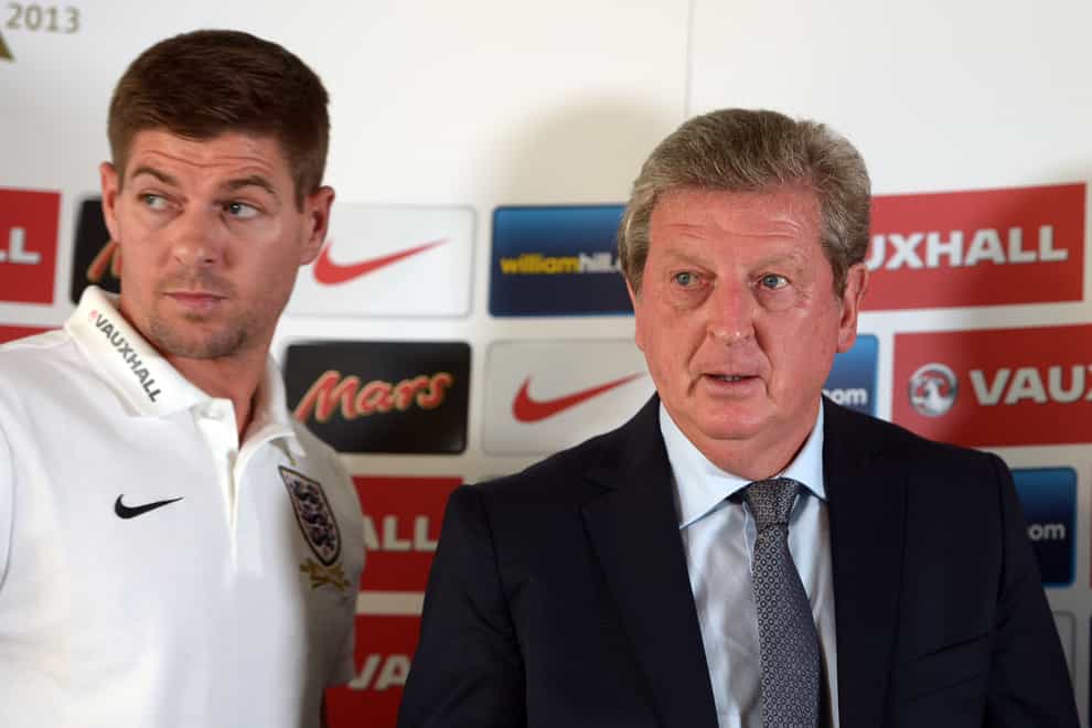 Roy Hodgson (right) and Steven Gerrard (left) worked together during their time as England manager and captain (Adam Davy/PA)