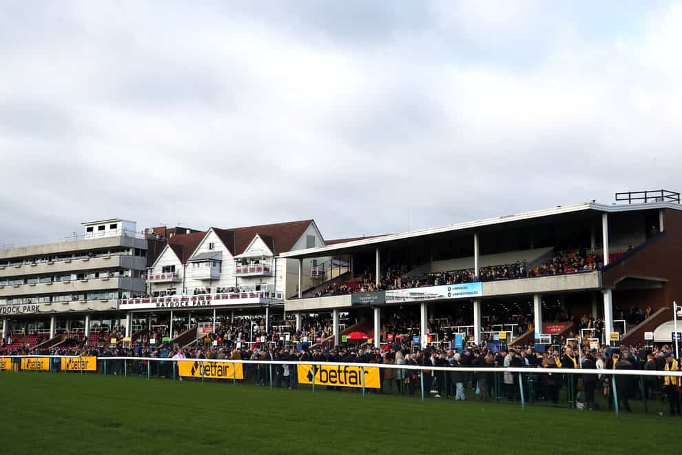 General view of the spectators in the stands at Haydock (Simon Marper/PA)