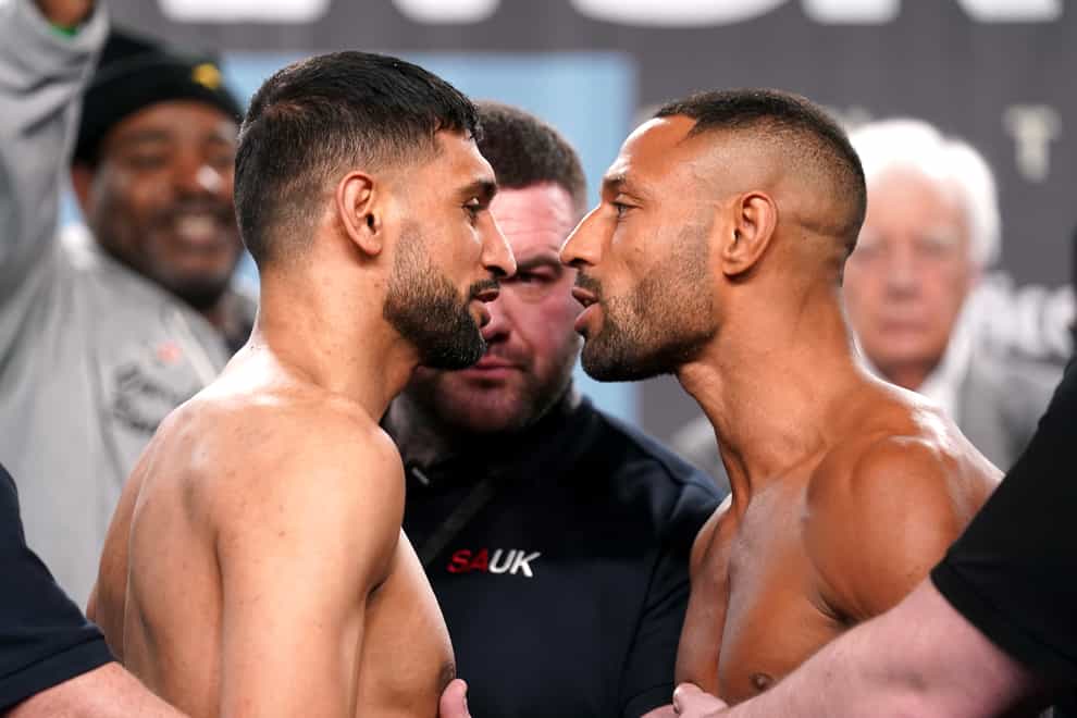 Amir Khan, left, and Kell Brook will settle a long-standing grudge on Saturday (Nick Potts/PA)