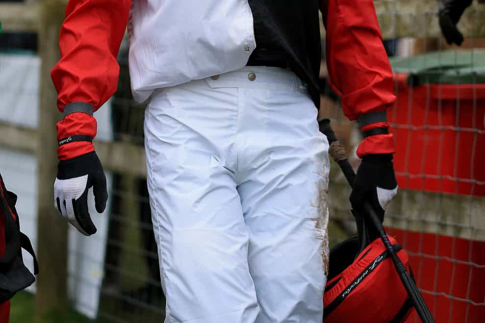 Victoria Pendleton was unhurt after being unseated at Fakenham Racecourse in 2016 (Nigel French/PA)