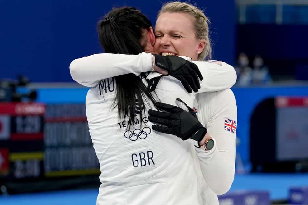 Vicky Wright, right, has helped Great Britain reach the women’s curling gold medal match (Andrew Milligan/PA)