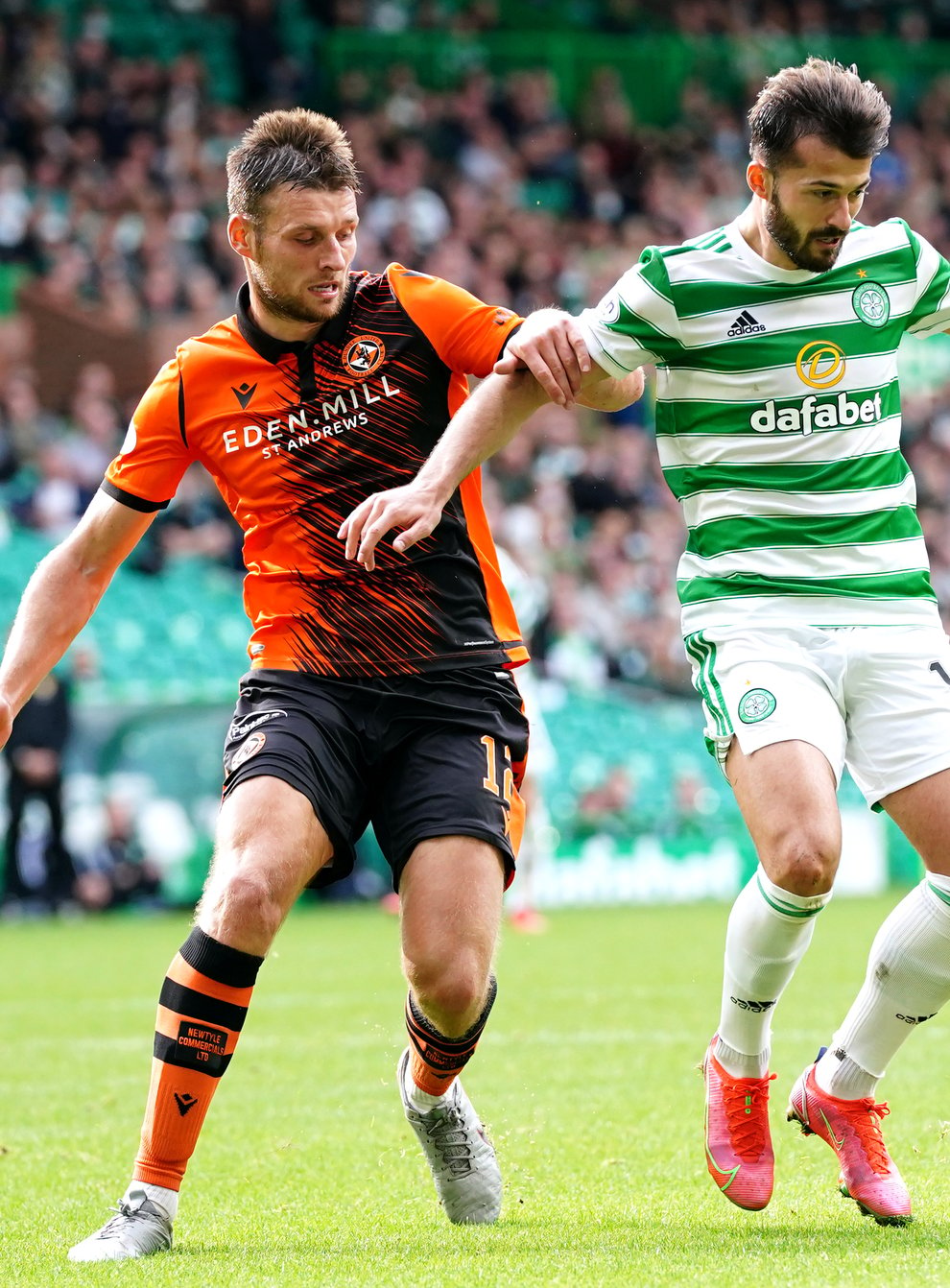 Dundee United’s Ryan Edwards (left) looking for the double over Rangers (Jane Barlow/PA)