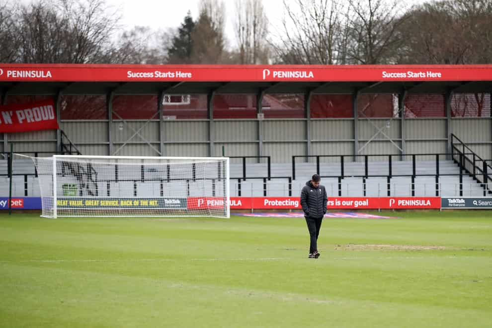 Salford’s game with Crawley was called off (Martin Rickett/PA)