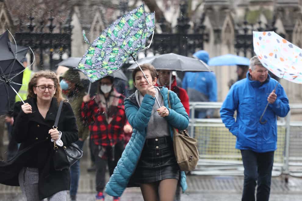More high winds are forecast across Britain on Sunday and Monday (James Manning/PA)