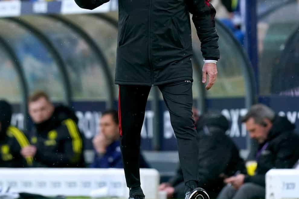 Ralf Rangnick gestures on the touchline (Mike Egerton/PA)
