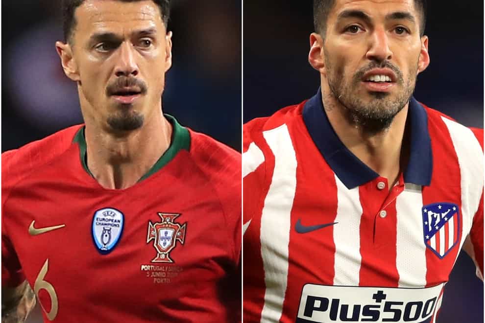 Lille’s Portugal international Jose Fonte and Atletico Madrid’s Luis Suarez are in Champions League action this week (Mike Egerton/Adam Davy/PA)