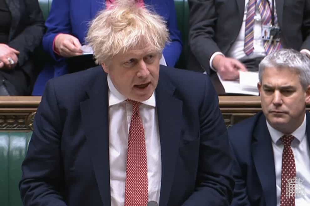 Prime Minister Boris Johnson updates MPs in the House of Commons with the plan for living with Covid-19 (PA)