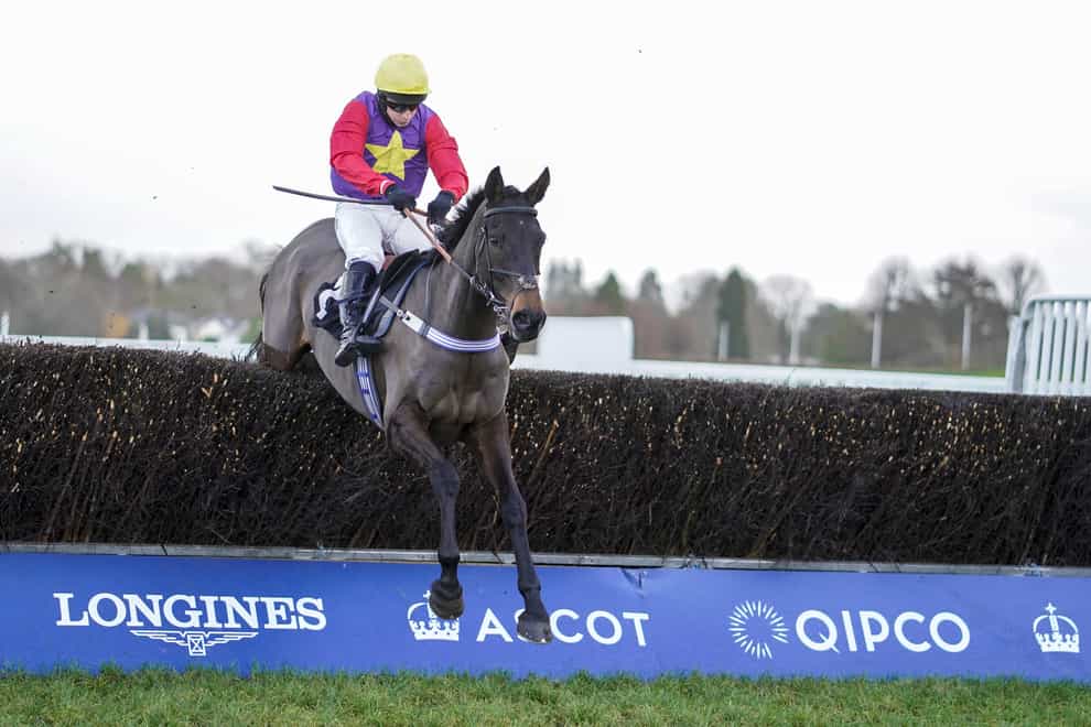 Matt Griffiths riding Dashel Drasher clear the last to win The Injured Jockeys Fund Graduation Chase during the Saturday of the December Racing Weekend at Ascot Racecourse (Alan Crowhurst/PA)