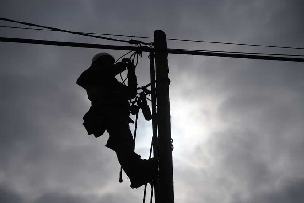 ESB crews restore power to homes in Lisdoonvarna (Niall Carson/PA)