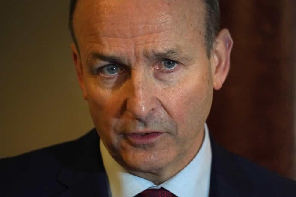Taoiseach Micheal Martin speaking to the media at Dublin Castle in Dublin’s city centre. Picture date: Friday February 4, 2022.