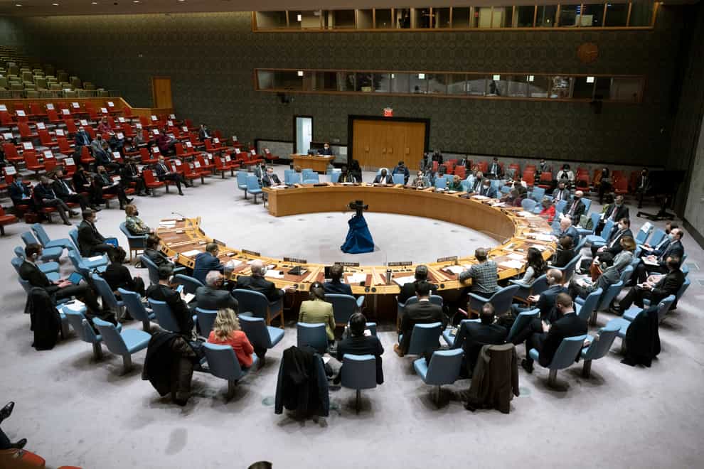 The UN Security Council meets for an emergency session on Ukraine (United Nations via AP)
