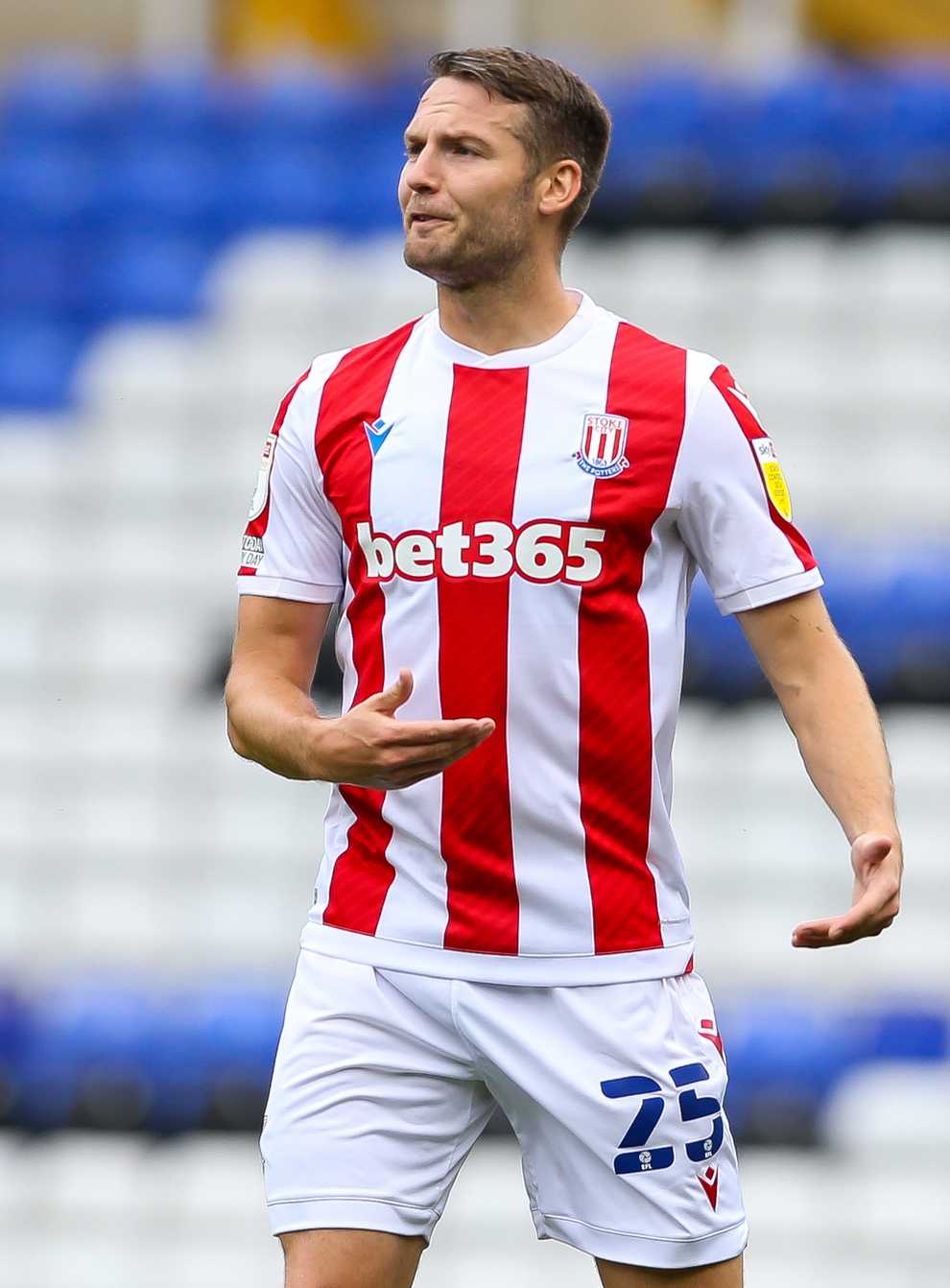 Stoke’s Nick Powell could return for the Sky Bet Championship clash with Luton (Barrington Coombs/PA)