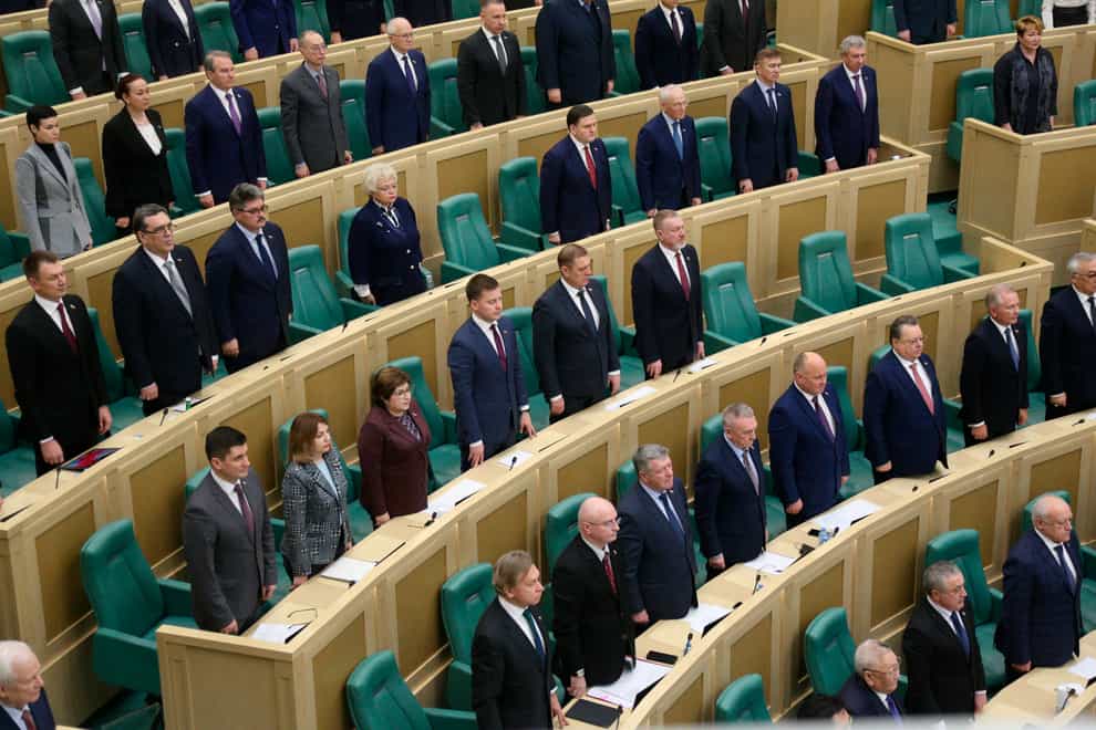 (Federation Council of the Federal Assembly of the Russian Federation via AP)