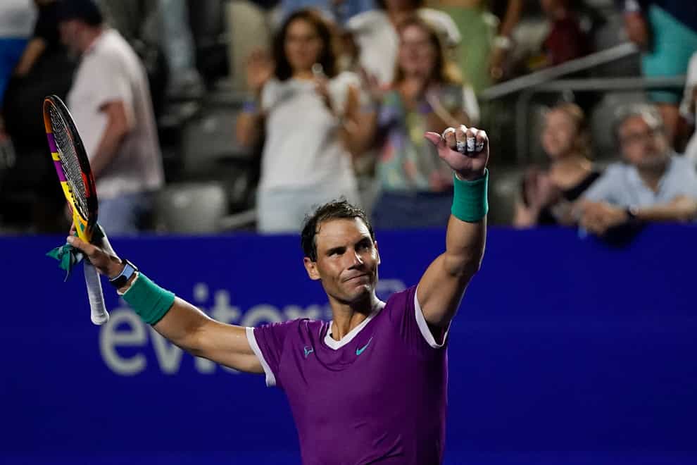 Rafael Nadal won in straight sets in Mexico (Eduardo Verdugo/AP)