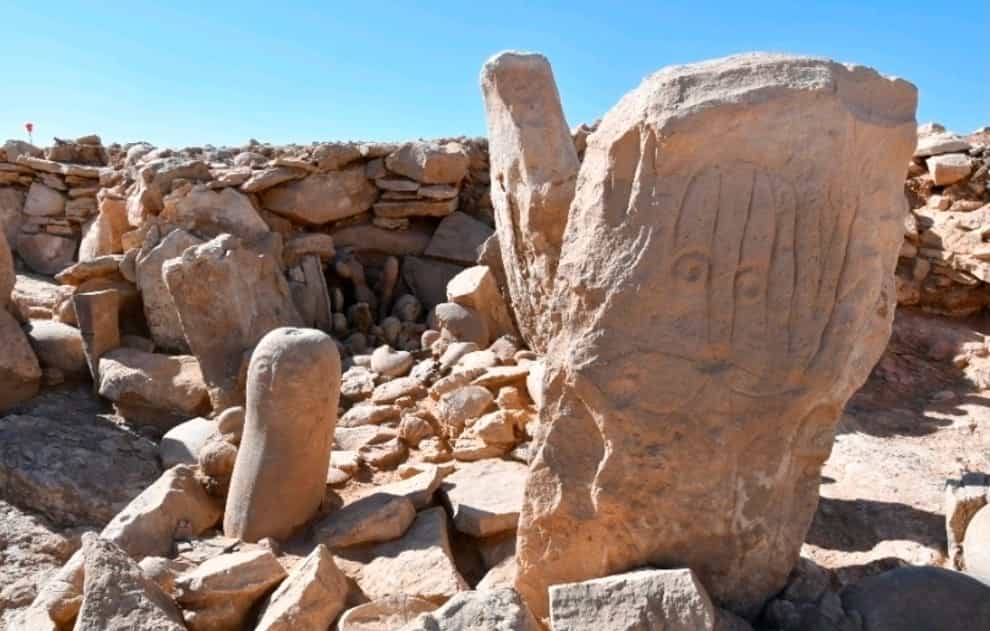 Standing stones at the site (Jordanian Tourism Ministry via AP)