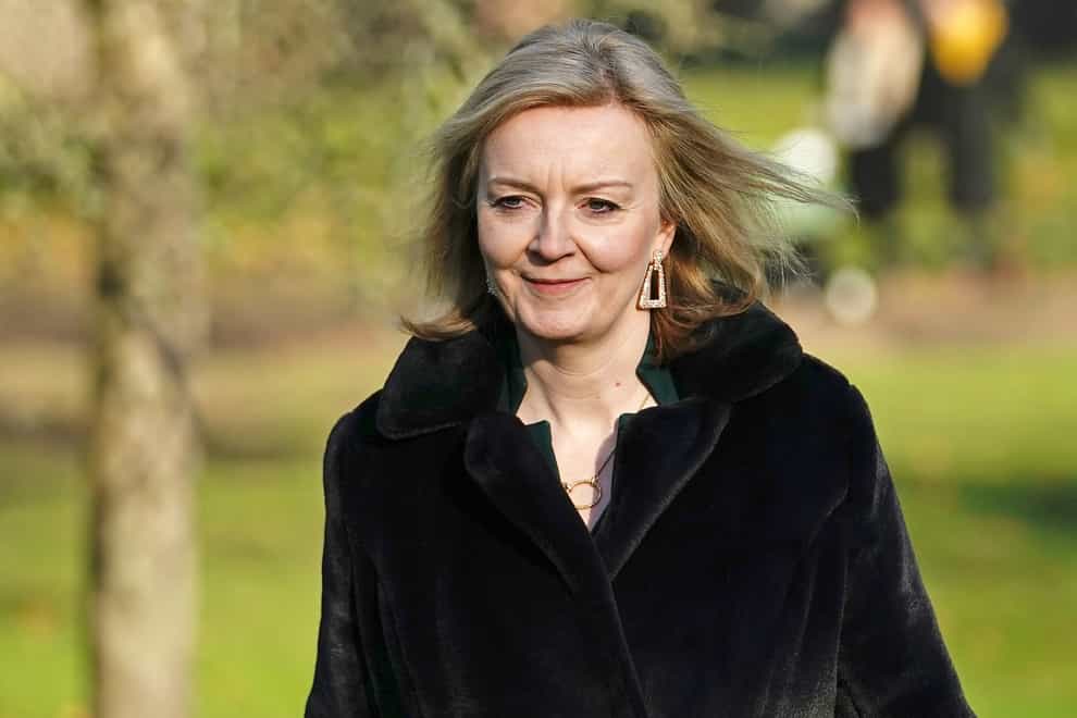 Foreign Secretary Liz Truss said ‘nothing is off the table in terms of who we’re targeting’ with sanctions (Aaron Chown/PA)