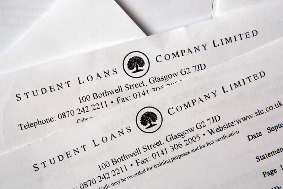 Statements from the Student Loans Company Limited (Johnny Green/PA)