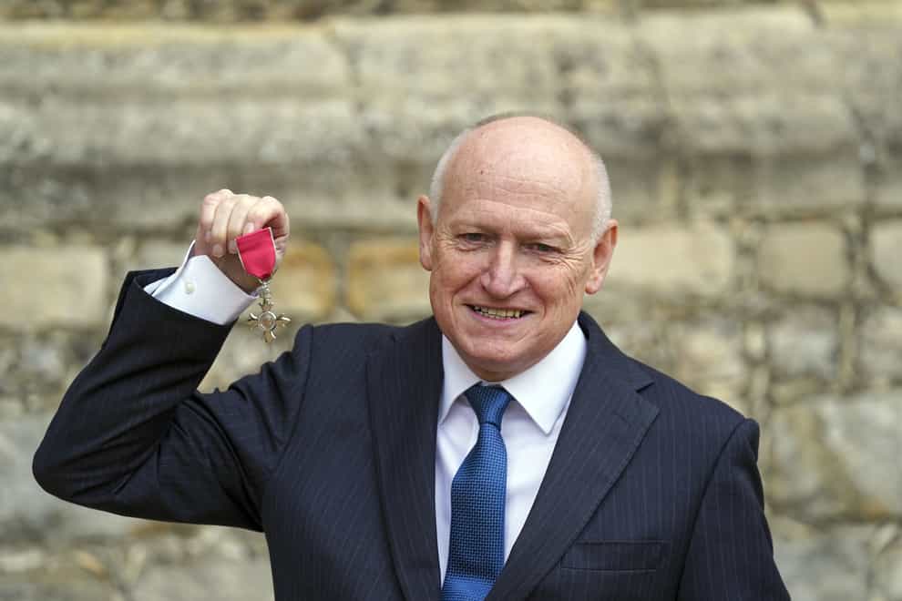 Peter Beirne was made an MBE at Windsor Castle (Steve Parsons/PA)