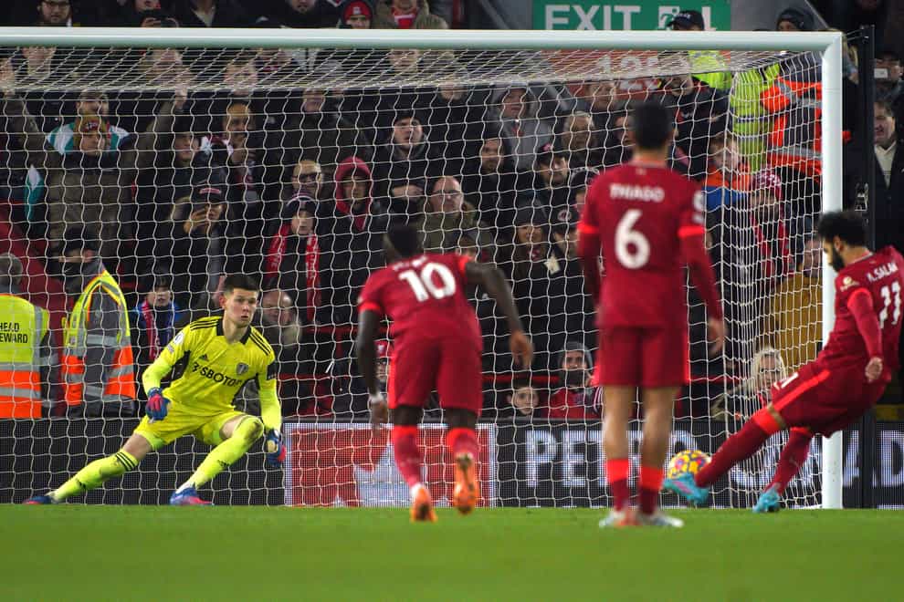 Mohamed Salah scored twice for Liverpool (Peter Byrne/PA)