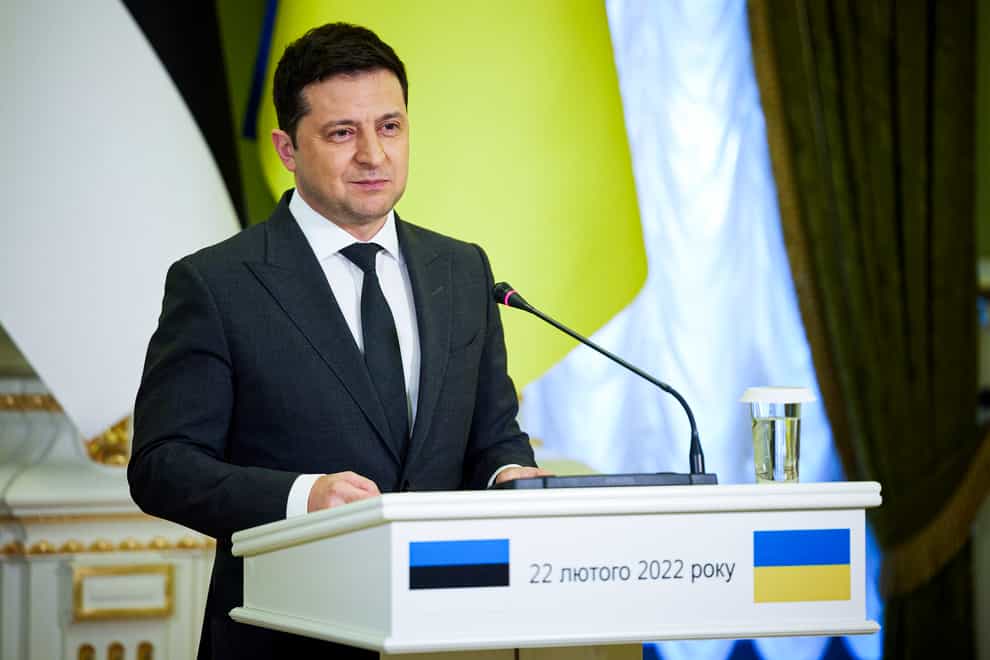 Ukrainian President Volodymyr Zelensky (Presidential Office/AP)