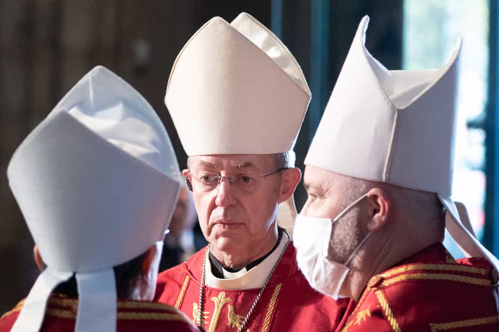 The Archbishop of Canterbury, the Most Reverend Justin Welby waits to greet the Earl of Wessex at Westminster Abbey in London, ahead of the General Synod. The Earl will deliver the Queen’s address to the General Synod (Stefan Rousseau/PA)