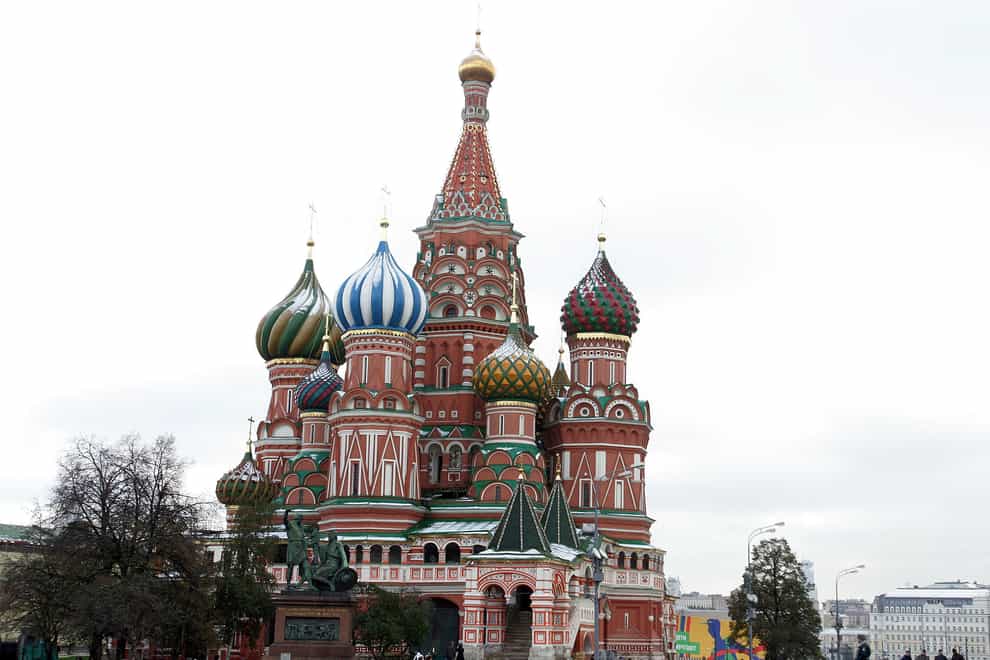 St Basil’s Cathedral in Red Square in Moscow (Owen Humphreys/PA)