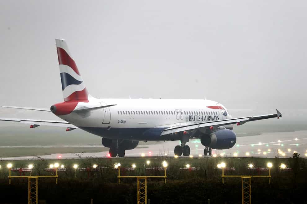 BA owner IAG is not forecasting a material impact from what it called ‘recent geopolitical developments’ (Gareth Fuller/PA)