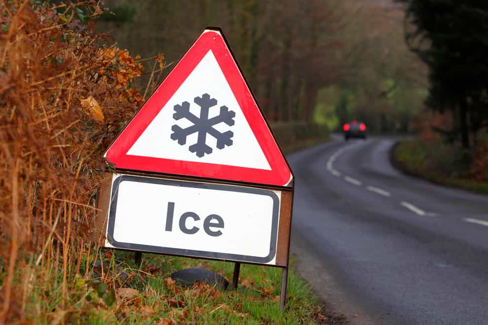 The Met Office issued warnings of ice (Chris Ison/PA)