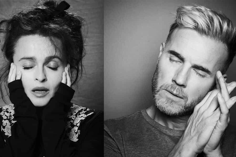 Helena Bonham-Carter and Gary Barlow are two of the celebs starring in Art of London’s Take A Moment 2022 campaign (Ray Burmiston/Art of London/PA)