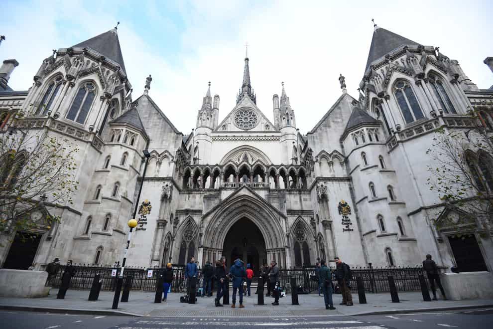 The Royal Courts of Justice in London (PA)