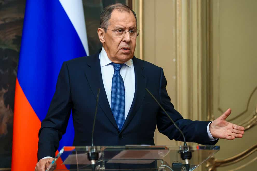 Russian Foreign Minister Sergey Lavrov (Russian Foreign Ministry Press Service via AP)