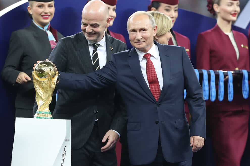 FIFA is facing calls to ban Russia from the World Cup (Owen Humphreys/PA)