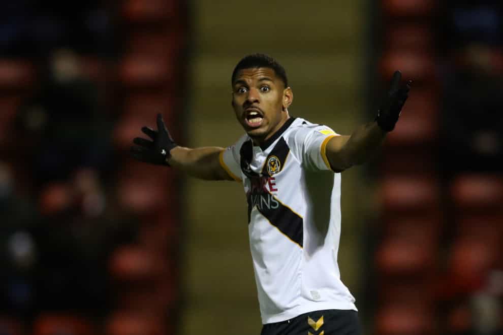 Former Newport striker Tristan Abrahams was on target for Grimsby (Aaron Chown/PA)