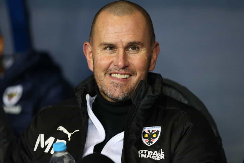 AFC Wimbledon manager Mark Robinson was critical of his players after they let a two-goal lead slip (Nigel French/PA)