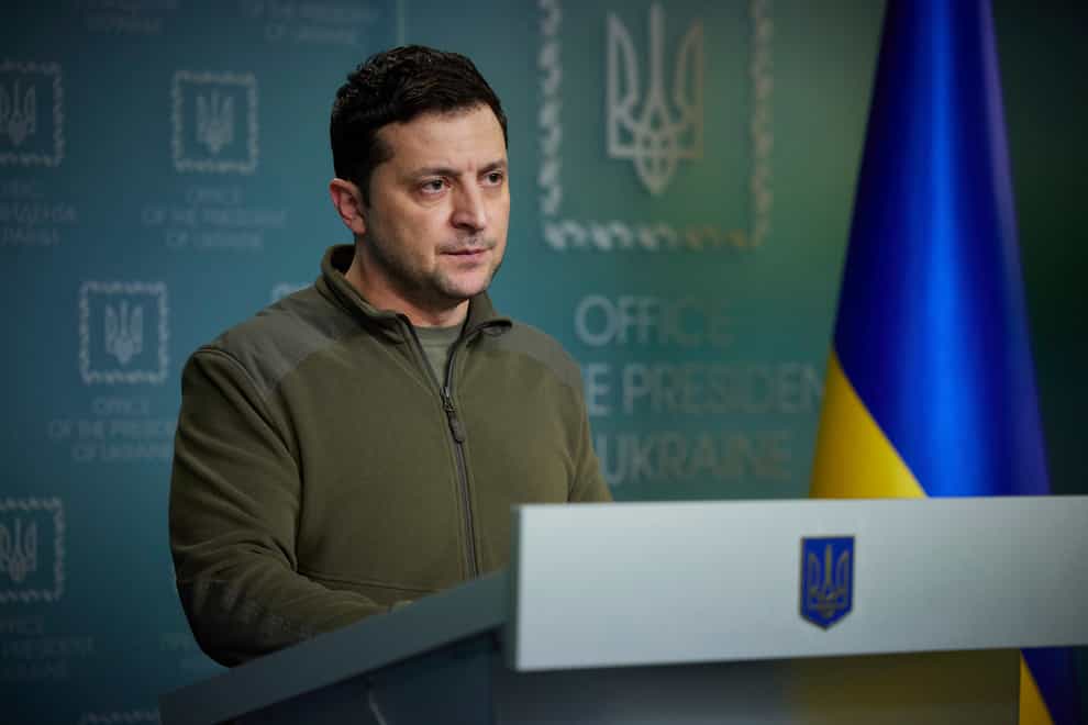 Ukrainian President Volodymyr Zelensky (Ukraine presidential office/AP)