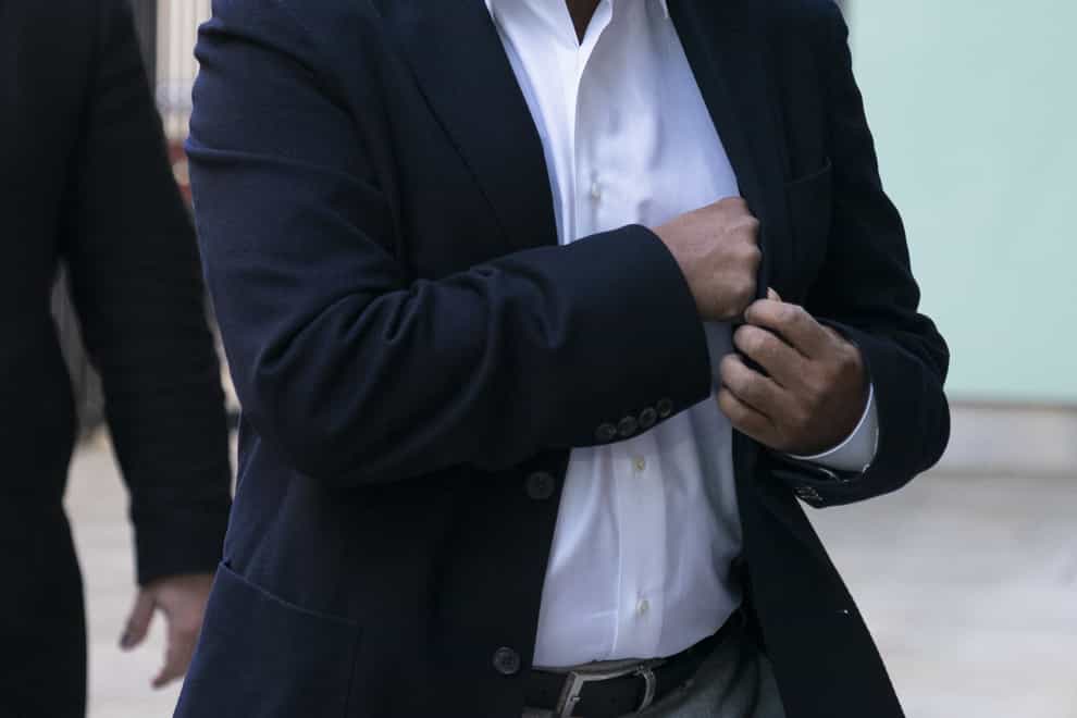 Lalit Modi, a businessman who founded the Indian Premier League cricket, arrives at the Rolls Building at the High Court in London (Kirsty O’Connor/PA)