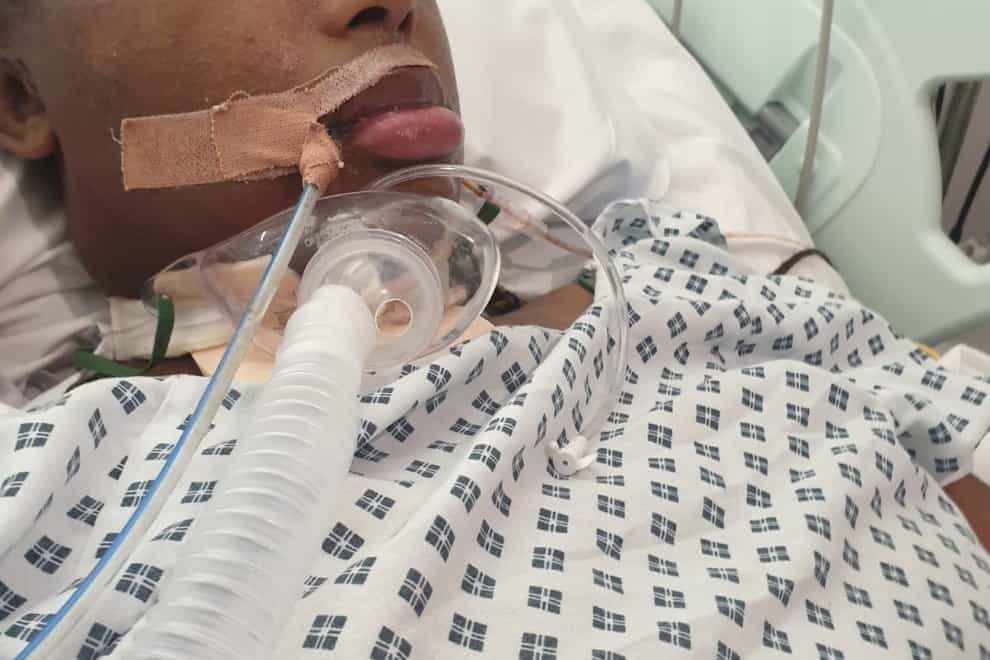 Sasha Johnson’s family have released a new image of her in hospital (Family handout/Metropolitan Police/PA)