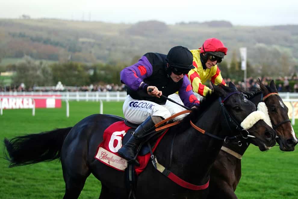 Back On The Lash (left) in action at Cheltenham (Zac Goodwin/PA)