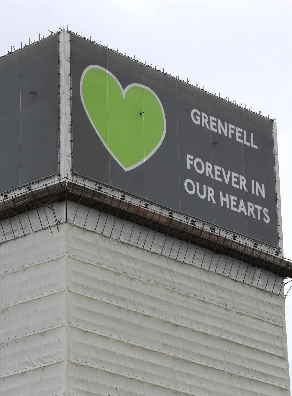 The Grenfell Tower as seen from Silchester Road (PA)