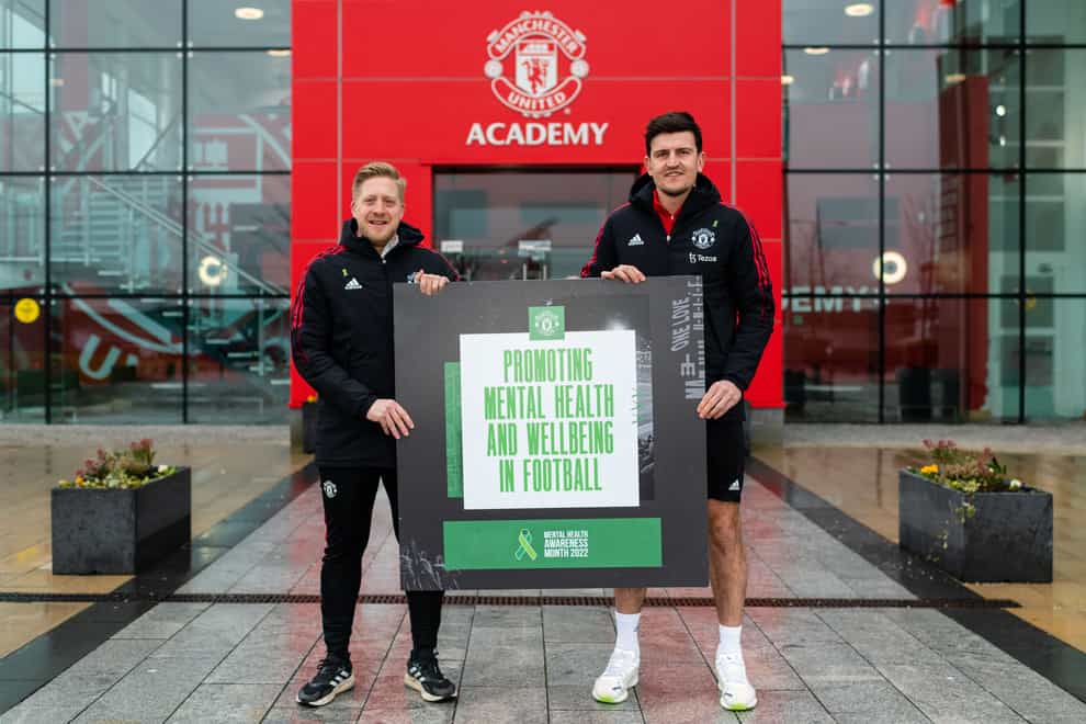 Nick Cox and Harry Maguire help launch mental health awareness month (Handout/Man Utd)