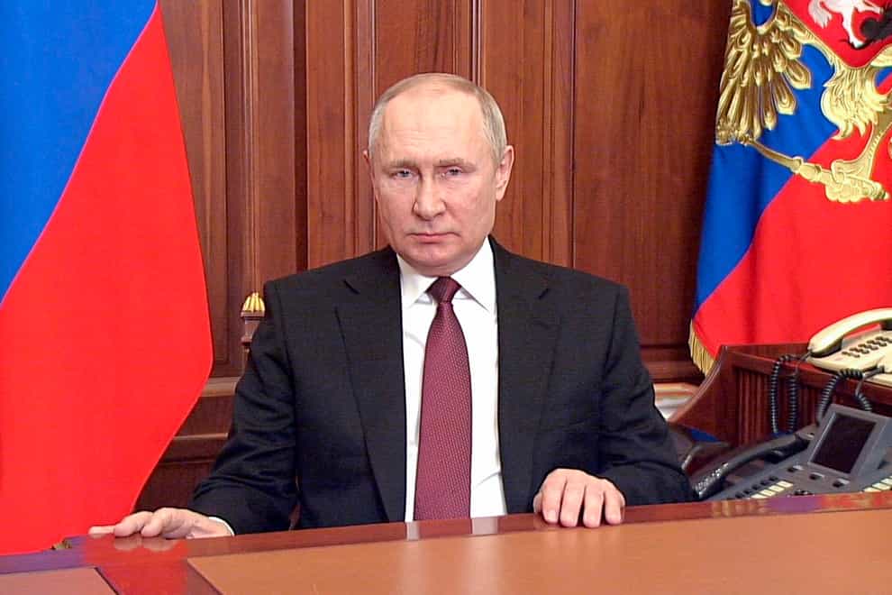 Vladimir Putin (Russian Presidential Press Service/PA)