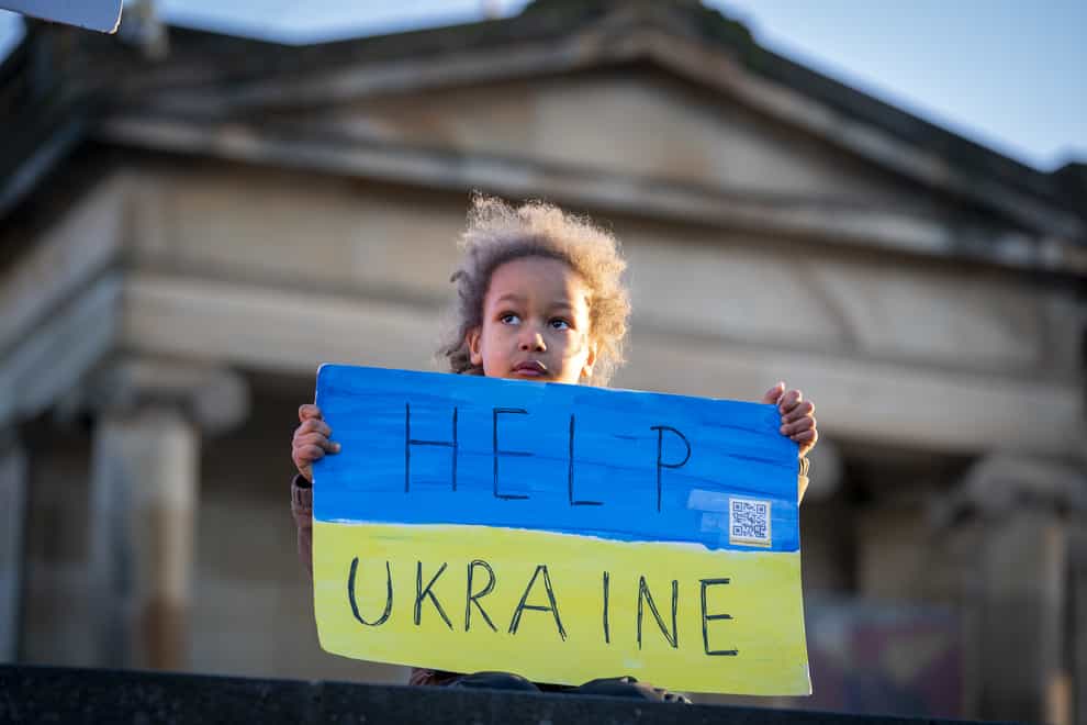 People are being urged to donate funds to help those caught up in the conflict in Ukraine (Jane Barlow/PA)
