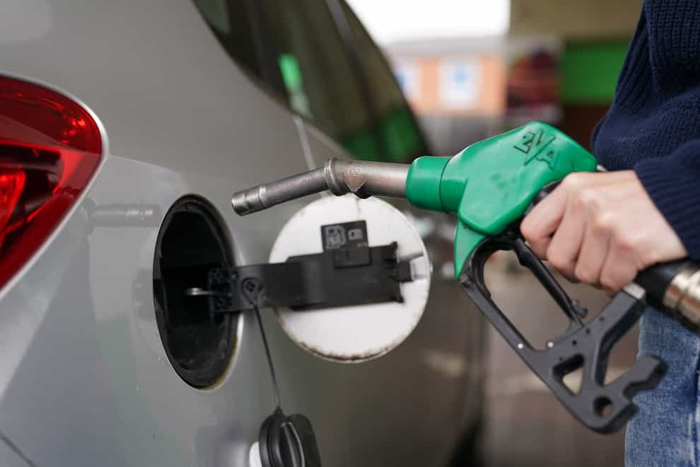Average petrol prices have exceeded £1.52 per litre for the first time as the cost of oil continues to rise due to the war in Ukraine (Joe Giddens/PA)