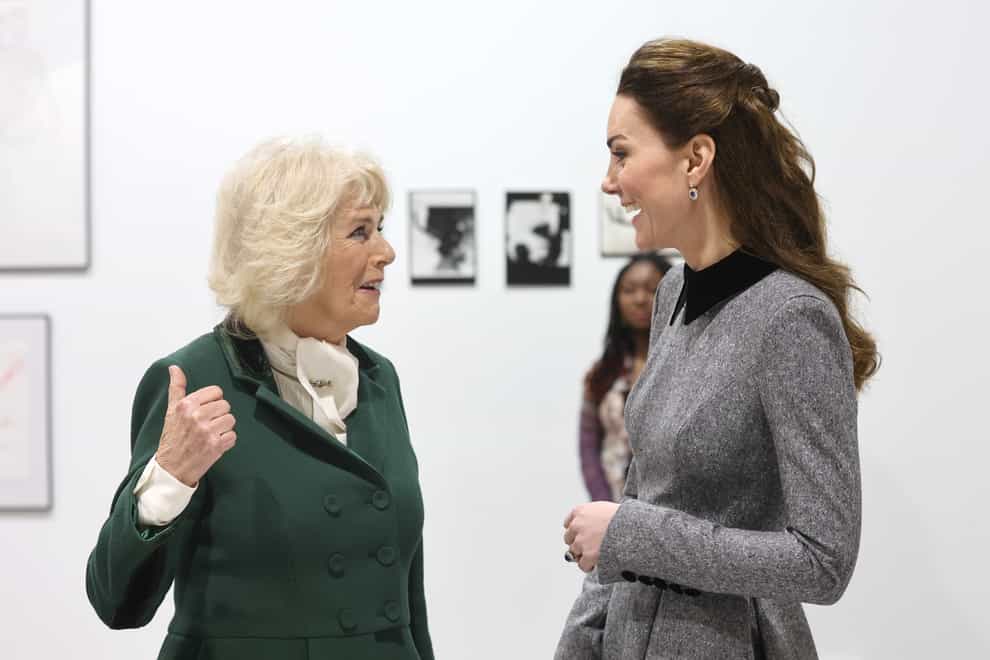 The Duchess of Cambridge, right, and the Duchess of Cornwall (Chris Jackson/PA)