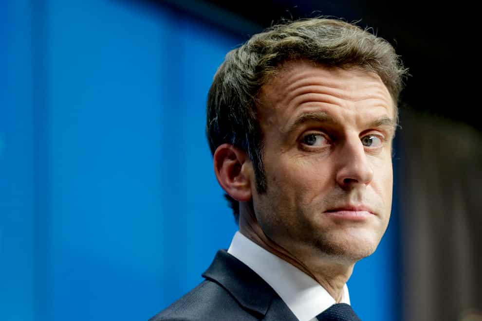 French President Emmanuel Macron (Olivier Hoslet/AP)